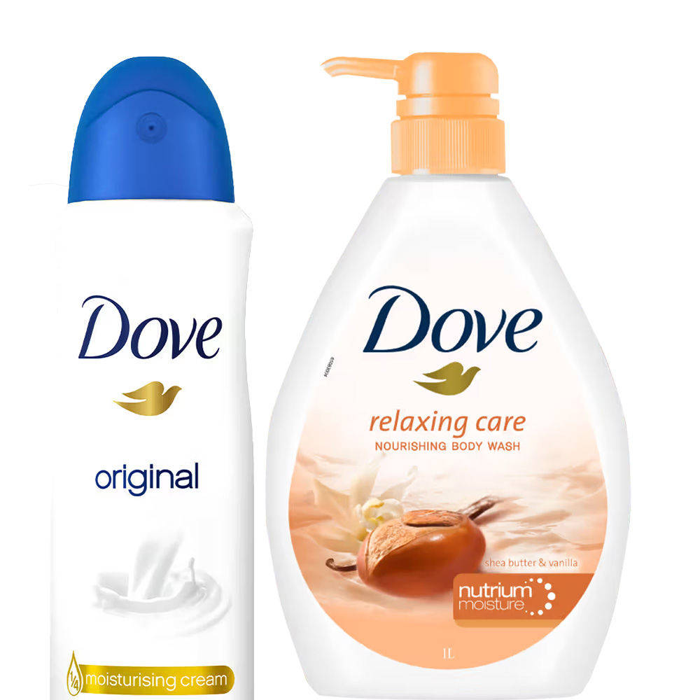 Dove Original Deodorant & Relaxing Shea Butter Body Wash