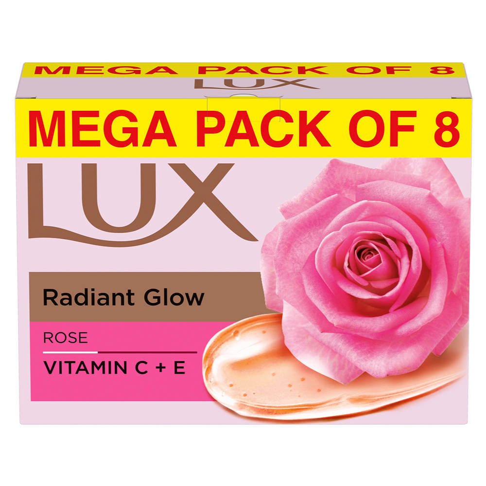 Lux Soft Glow Rose & Vitamin C & E For Radiant Glowing Skin Beauty Soap