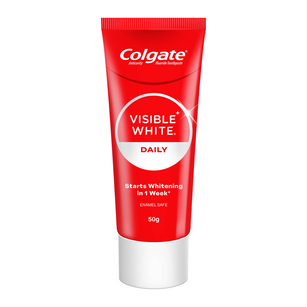 Colgate Visible White Toothpaste Teeth Whitening Starts in 1 week Safe on Enamel, Stain Removal