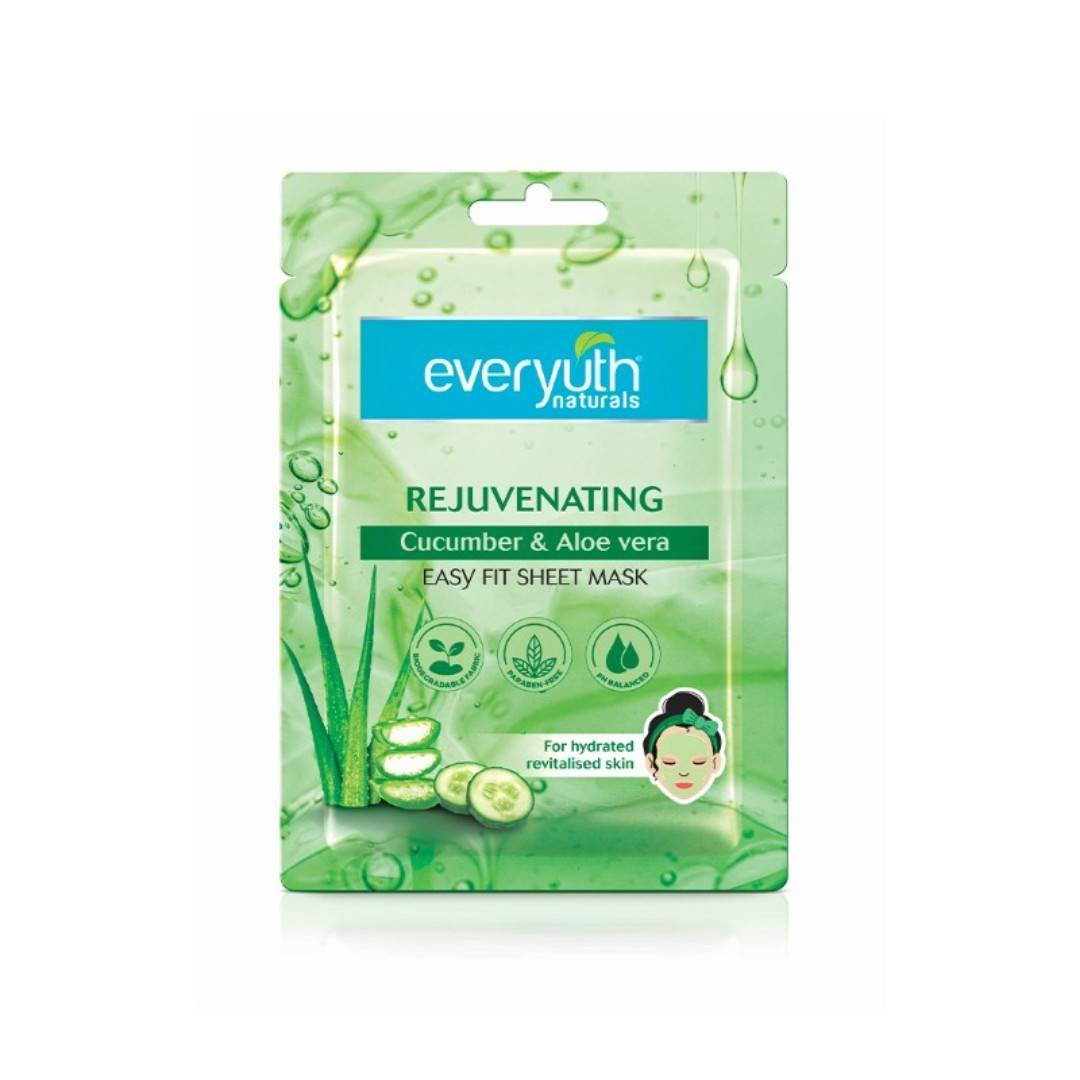 Everyuth Naturals Rejuvenating Sheet Mask - Cucumber & Aloe Vera