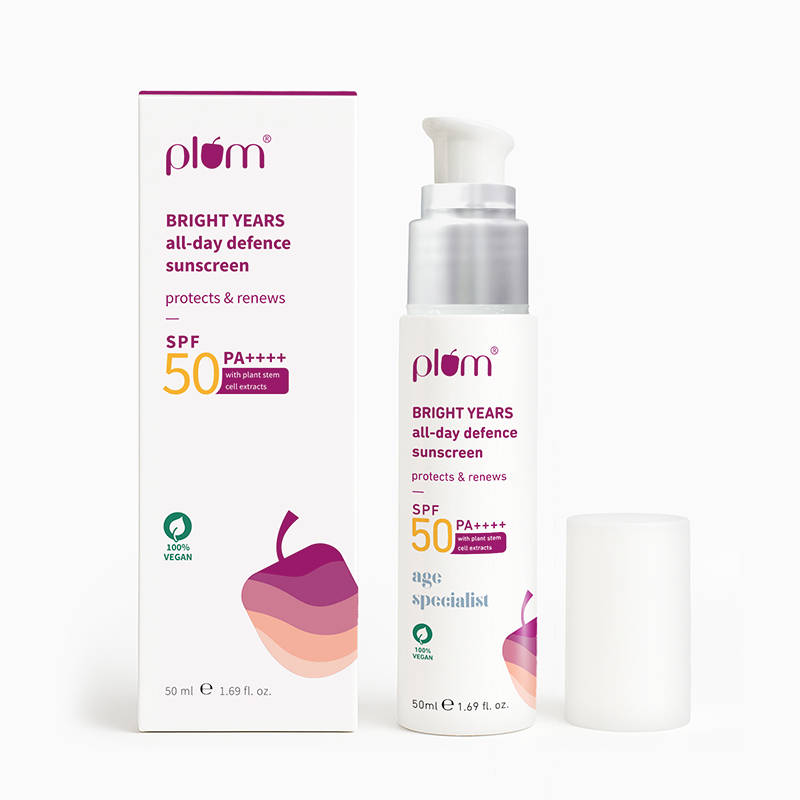 Plum Bright Years All-Day Defence SPF 50 PA++++ Sunscreen For Oily, Normal & Dry Skin