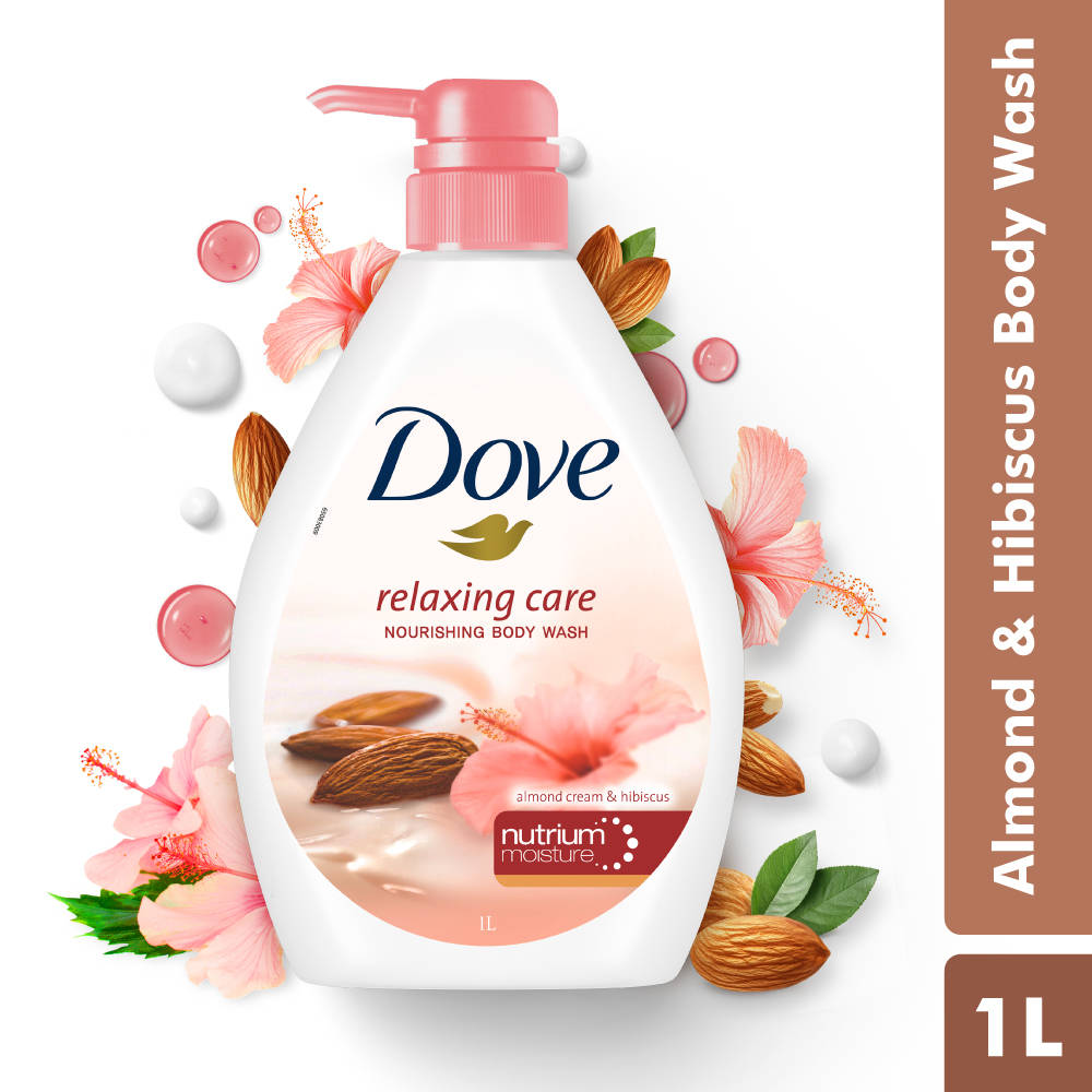 Dove Body Wash - Relaxing Care Almond Cream & Hibiscus Nourishing