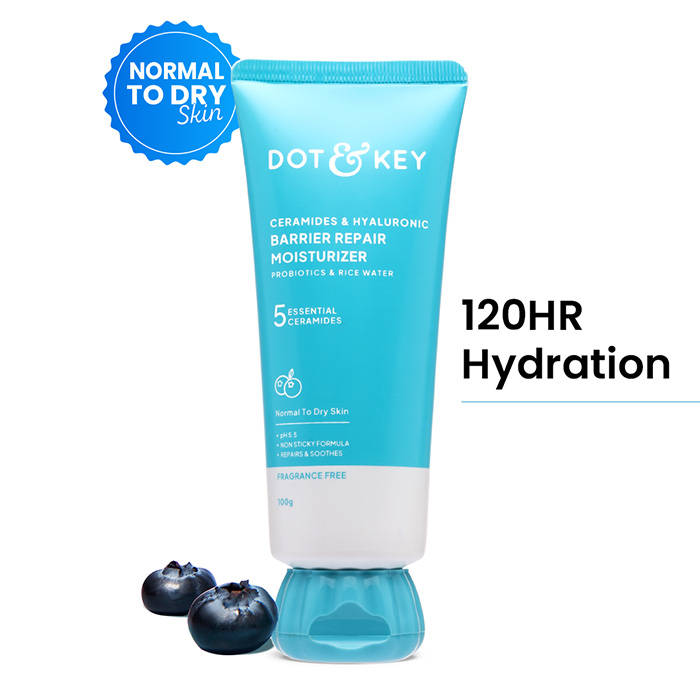Dot & Key Hyaluronic + Ceramide Barrier Repair Hydrating Face Moisturizer Cream, Normal To Dry Skin