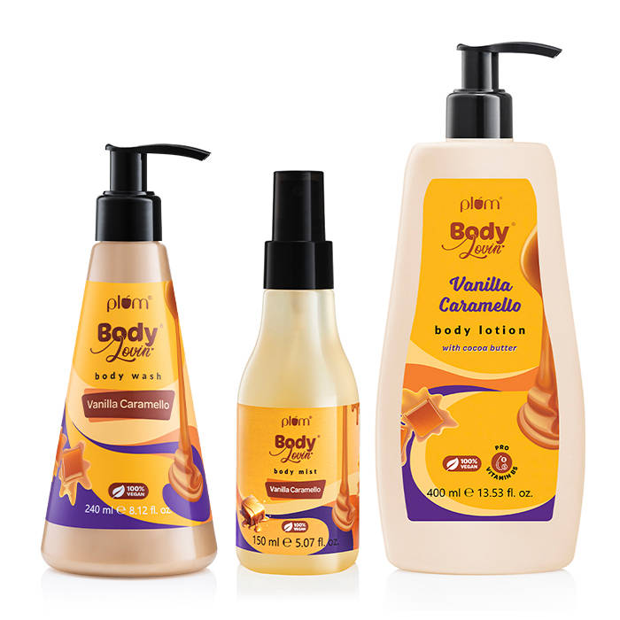 Plum BodyLovin' Vanilla Caramello Bestselling Trio