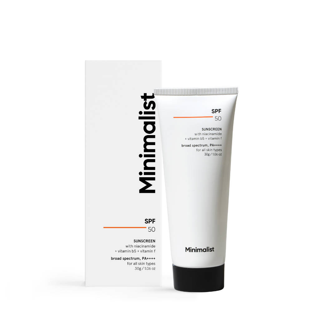 Minimalist SPF 50 PA ++++ Sunscreen With Multi-Vitamin For Reducing Photoaging & No White Cast