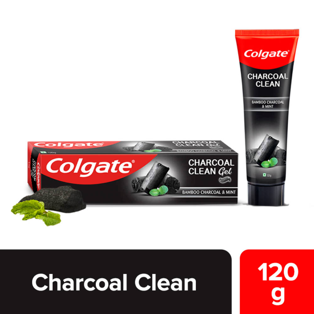 Colgate Charcoal Clean Toothpaste, Black Gel Paste (120gm)