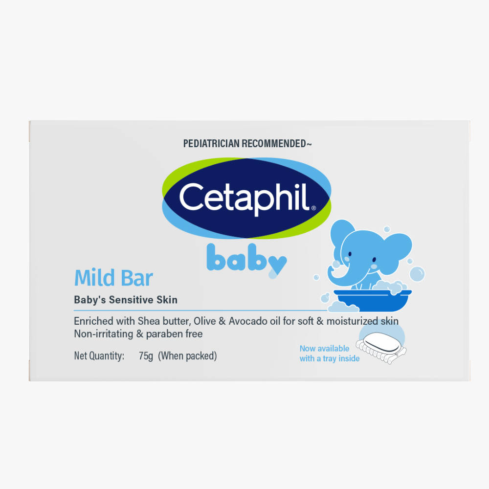 Cetaphil Baby Mild Bar For Sensitive Skin, Paraben, Allergen, Soap Free, Non-Irritating