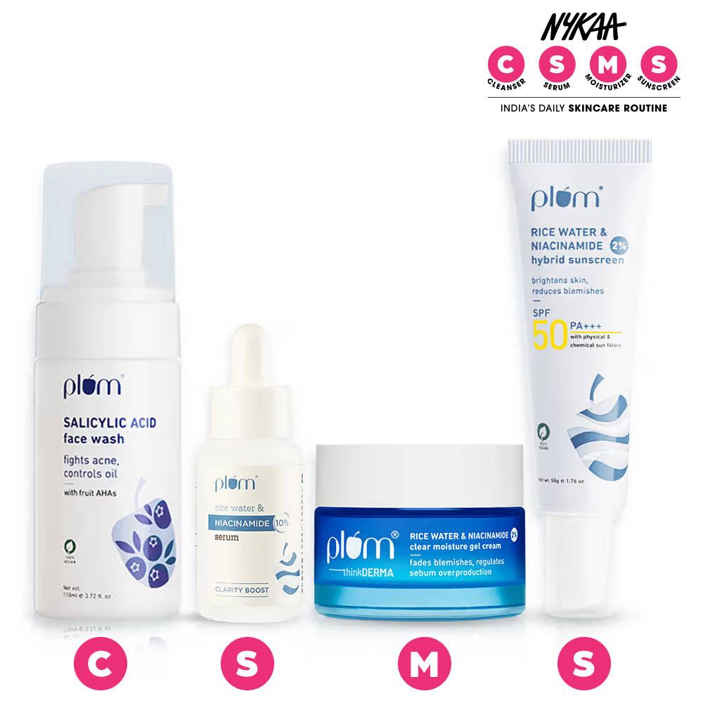 Plum Bright & Clear Skin CSMS Combo With Niacinamide & Salicylic Acid