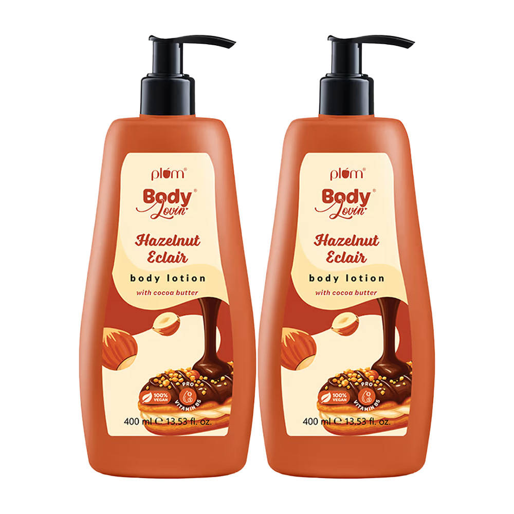 Plum BodyLovin’ Hazelnut Eclair Body Lotion Pack of 2 With Cocoa Butter & Vitamin B5