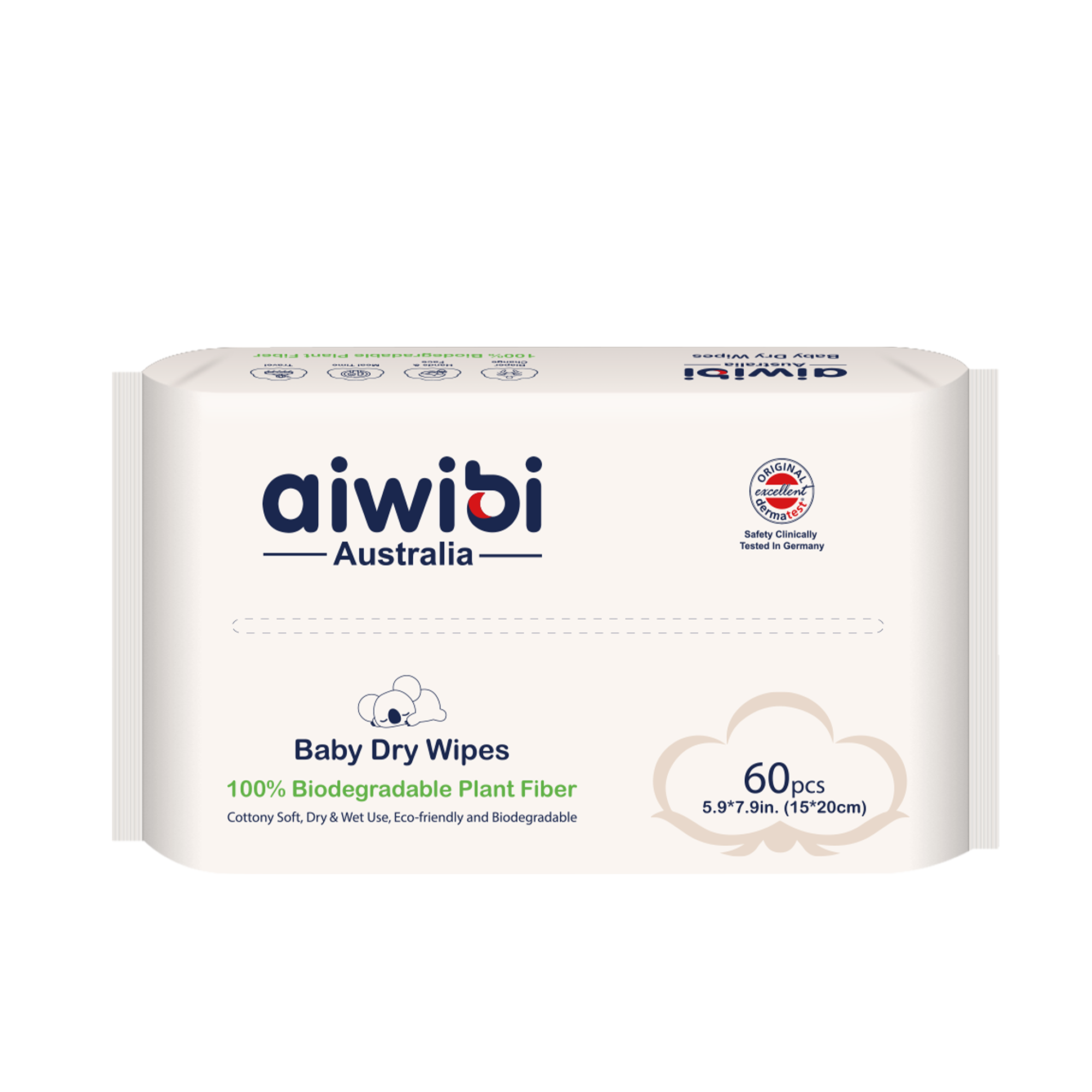 Aiwibi 100% Biodegradable Dry Wipes