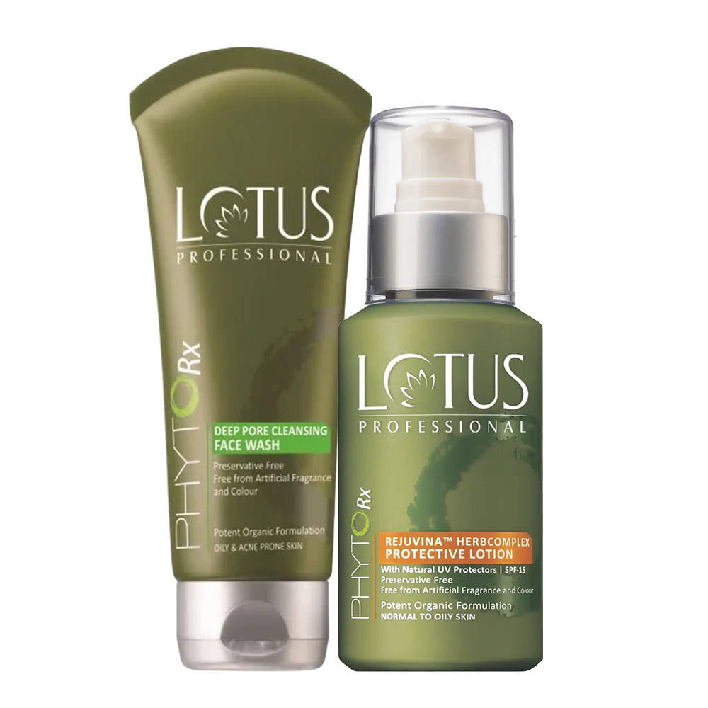 Lotus Herbals Lotus Professional Phytorx Lotion & Deep Pore Cleansing Face Wash Combo