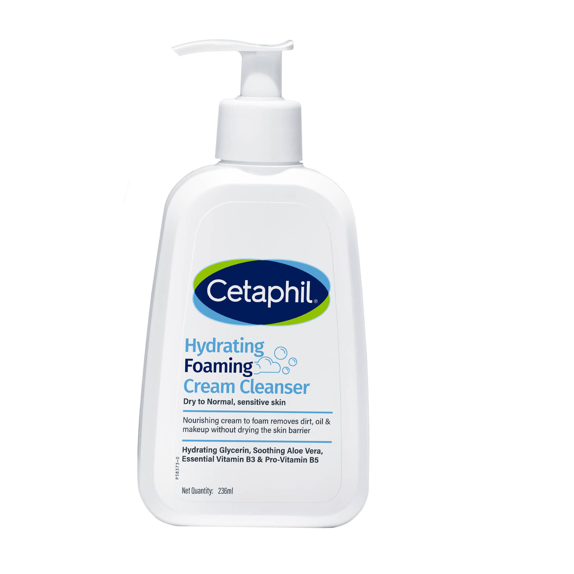 Cetaphil Hydrating Foaming Cream Cleanser Removes Micro Particles