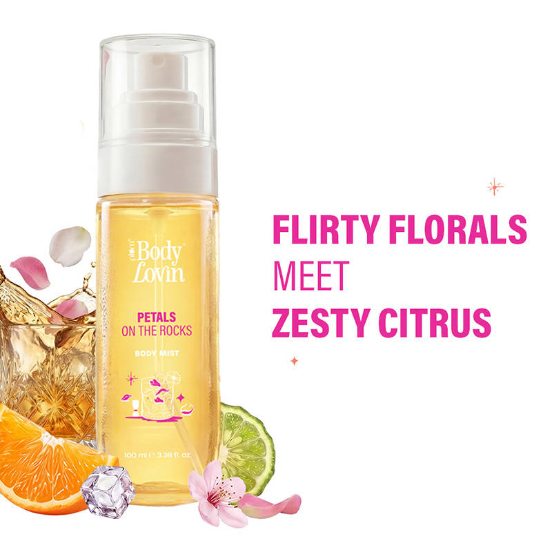 Plum BodyLovin’ Petals On The Rocks Body Mist, Long-Lasting, Citrus Floral Fragrance
