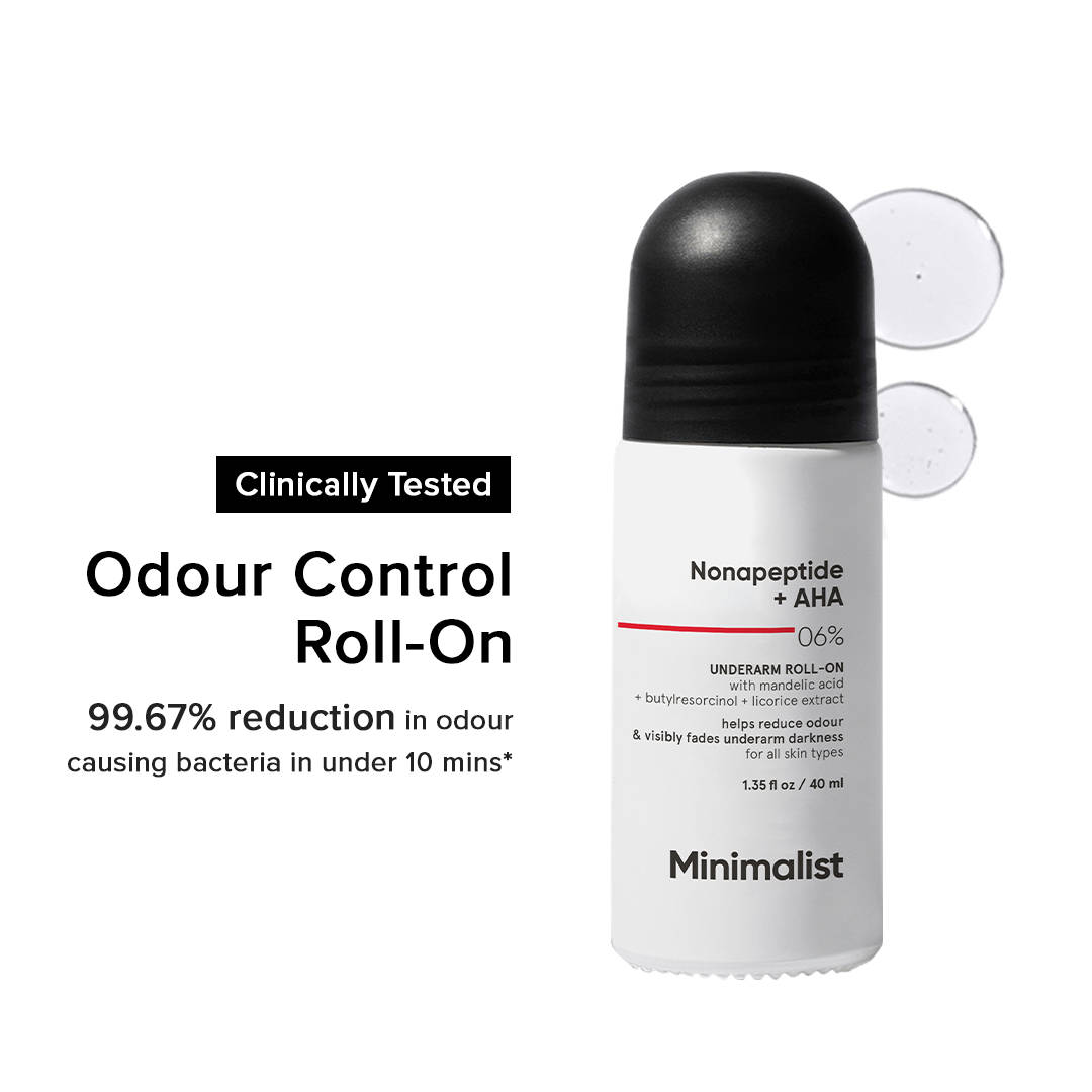 Minimalist Nonapeptide + AHA 06% Underarm Roll On For Odour-Free & Even Skin Tone