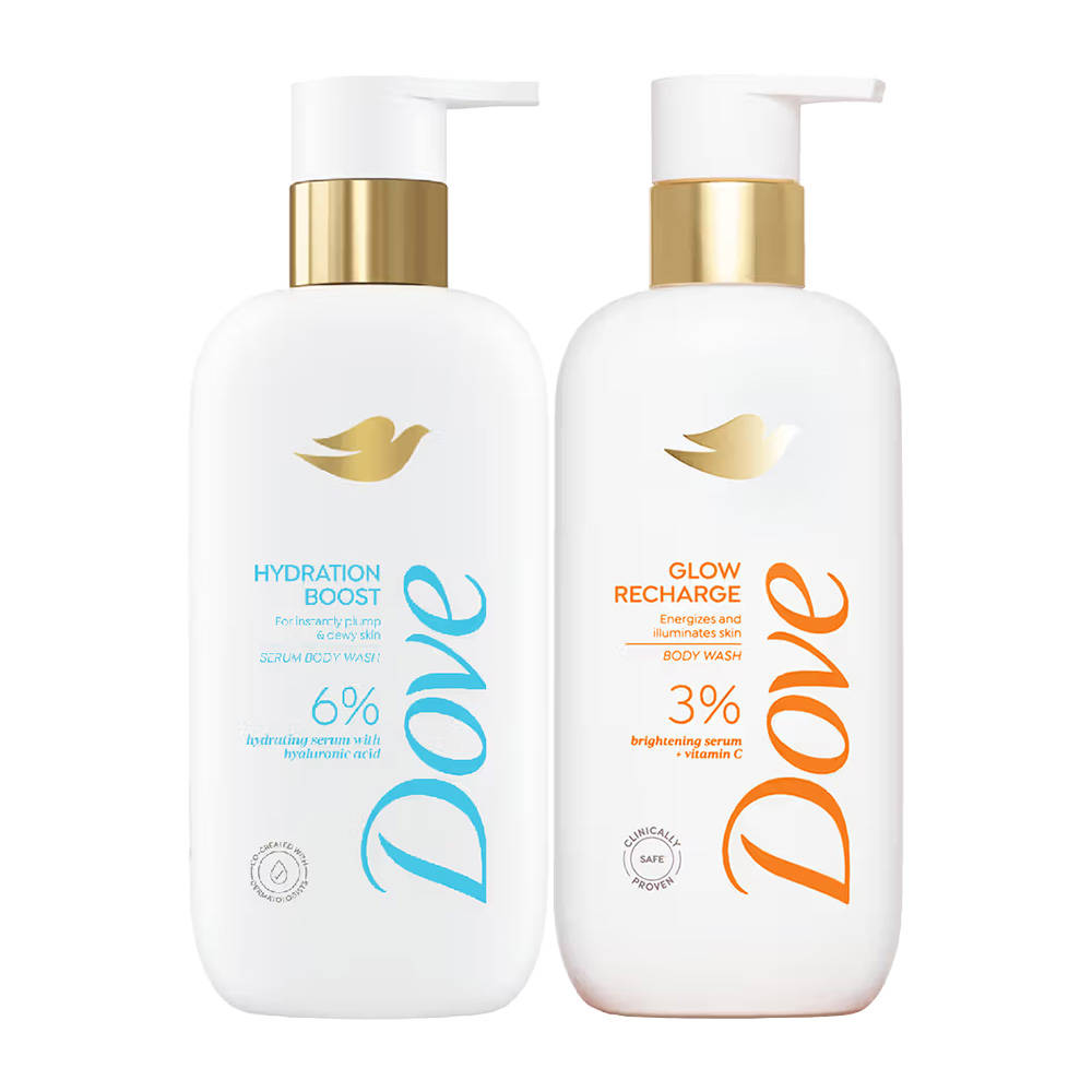 Dove Vitamin C Body Wash + Dove Hyaluronic Acid Body Wash