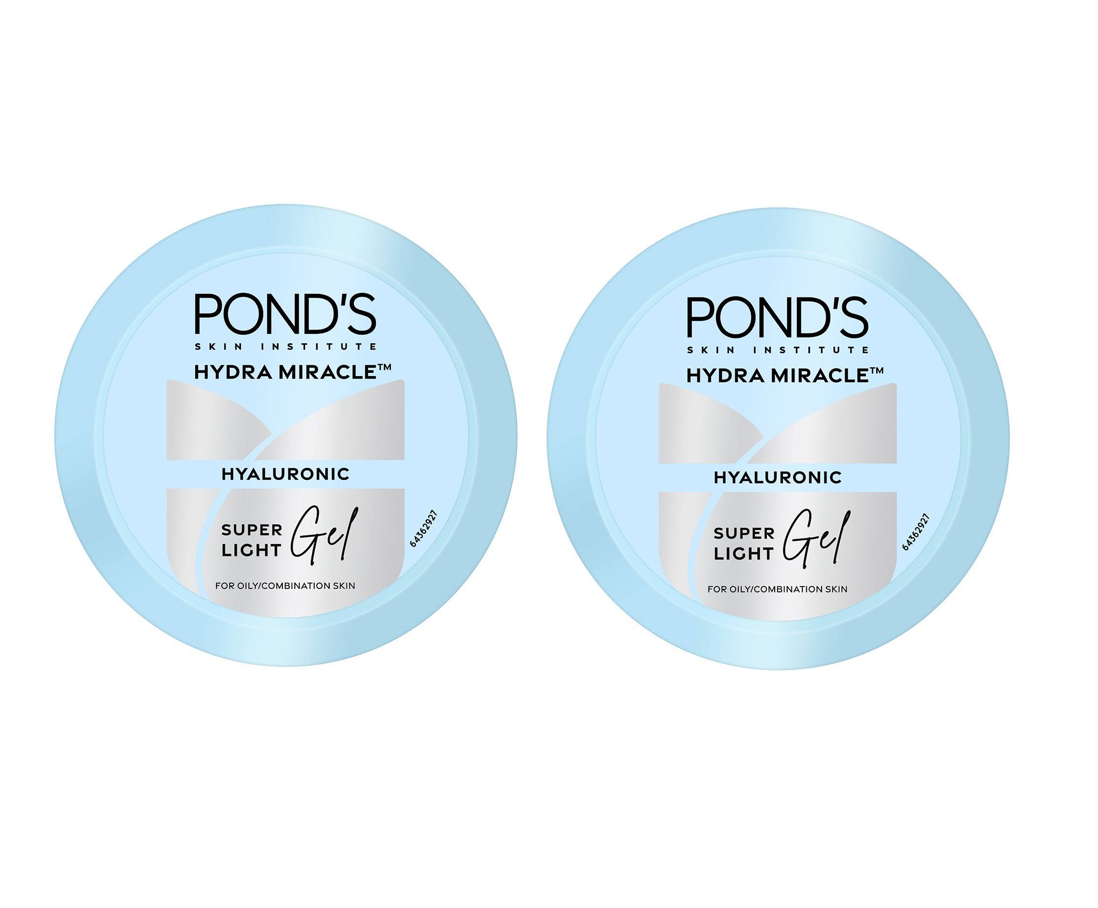 Pond's Ponds Super Light Gel Oil Free Moisturiser With Hyaluronic Acid + Vitamin E - Pack Of 2