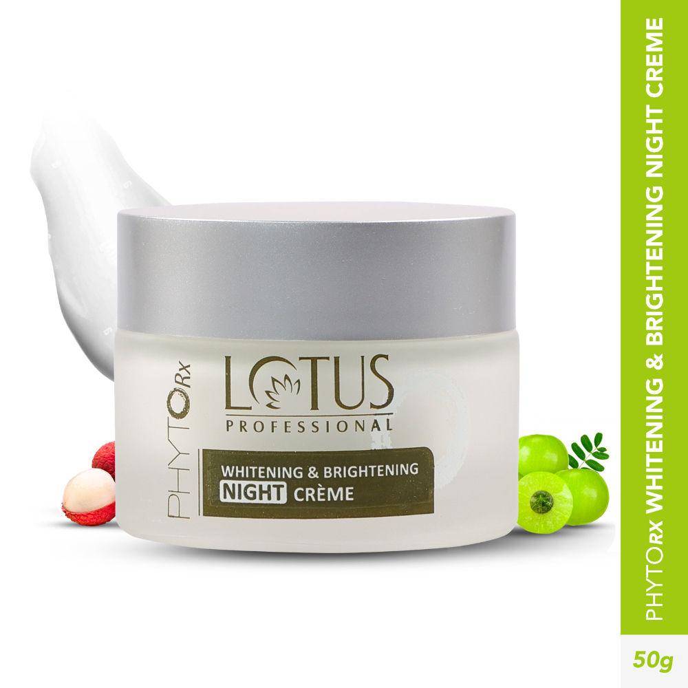 Lotus Herbals Lotus Professional PhytoRx Whitening & Brightening Night Face Cream, With Age-Defying Formula