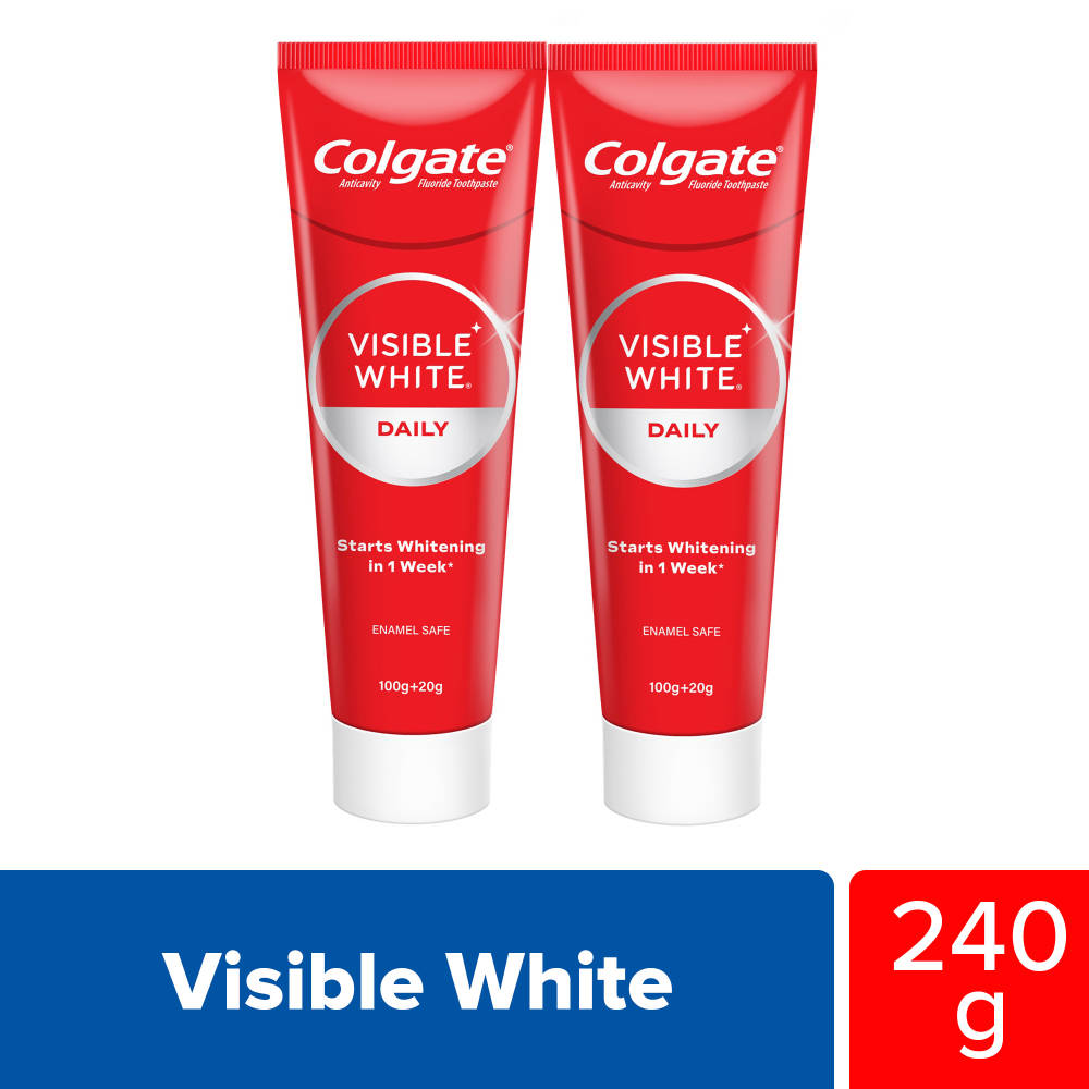 Colgate Visible White Toothpaste Teeth Whitening Saver Pack