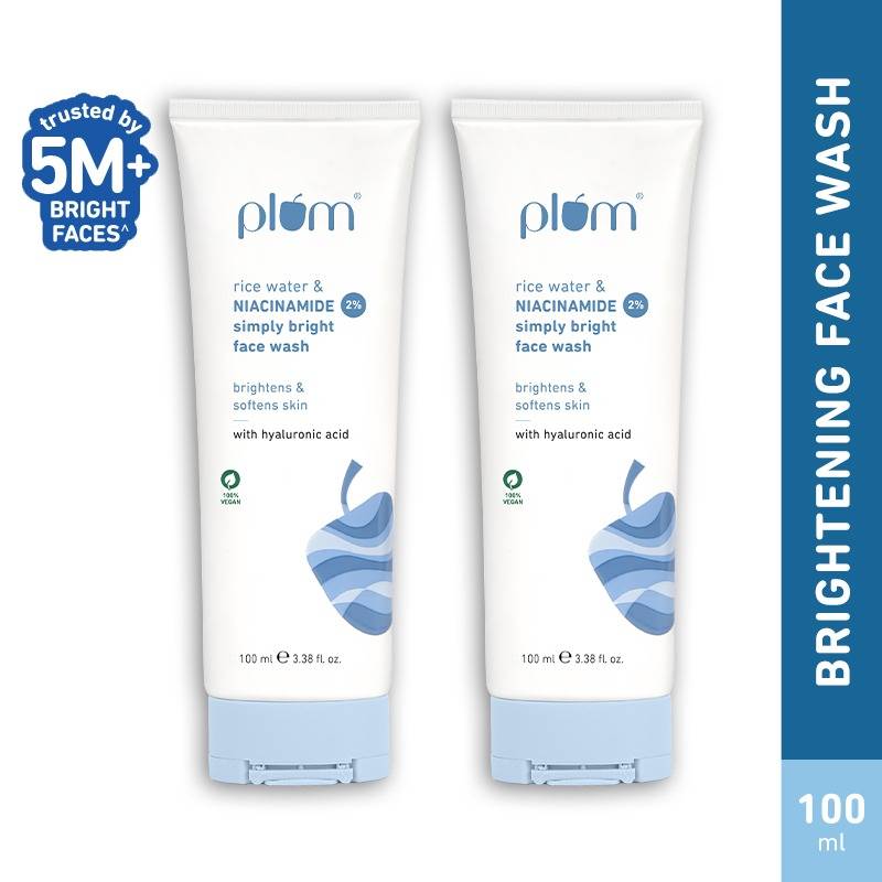 Plum 2% Niacinamide Face Wash With Rice Water - Pack Of 2