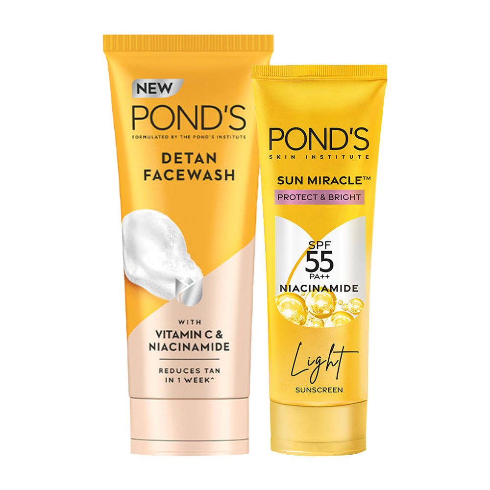 Pond's Ponds Sunscreen SPF 50 + Detan Facewash