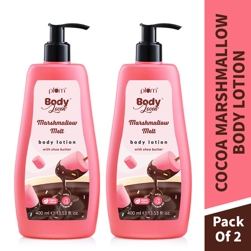 Plum BodyLovin' Marshmallow Melt Body Lotion With Shea Butter & Vitamin B5 - Pack Of 2