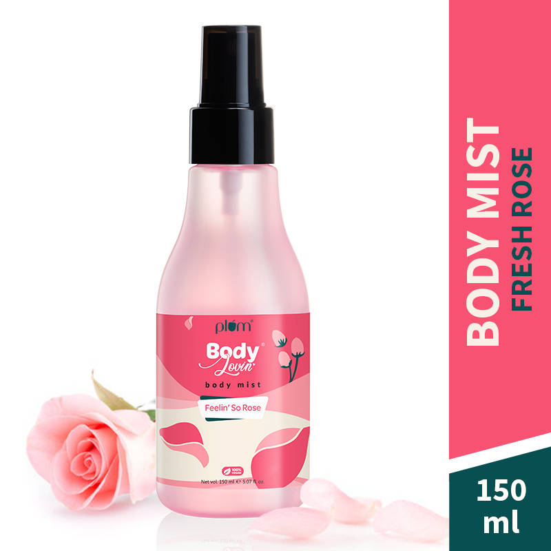 Plum BodyLovin Feelin So Rose Body Mist For A Long Lasting Rose Fragrance