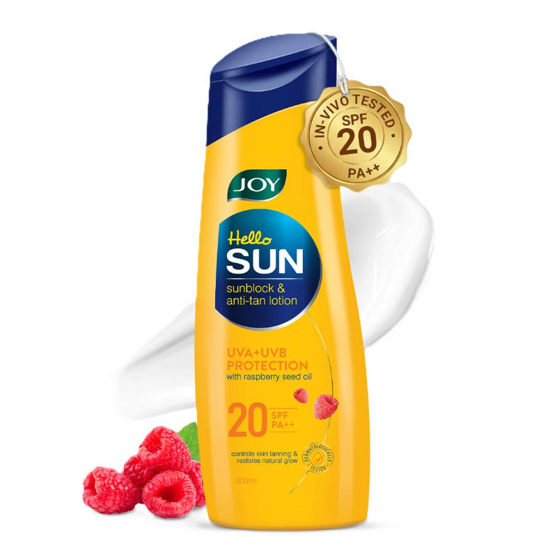 Joy Hello Sun Body Sunscreen Lotion SPF 20 PA++ For Tan Control & Body Moisturization