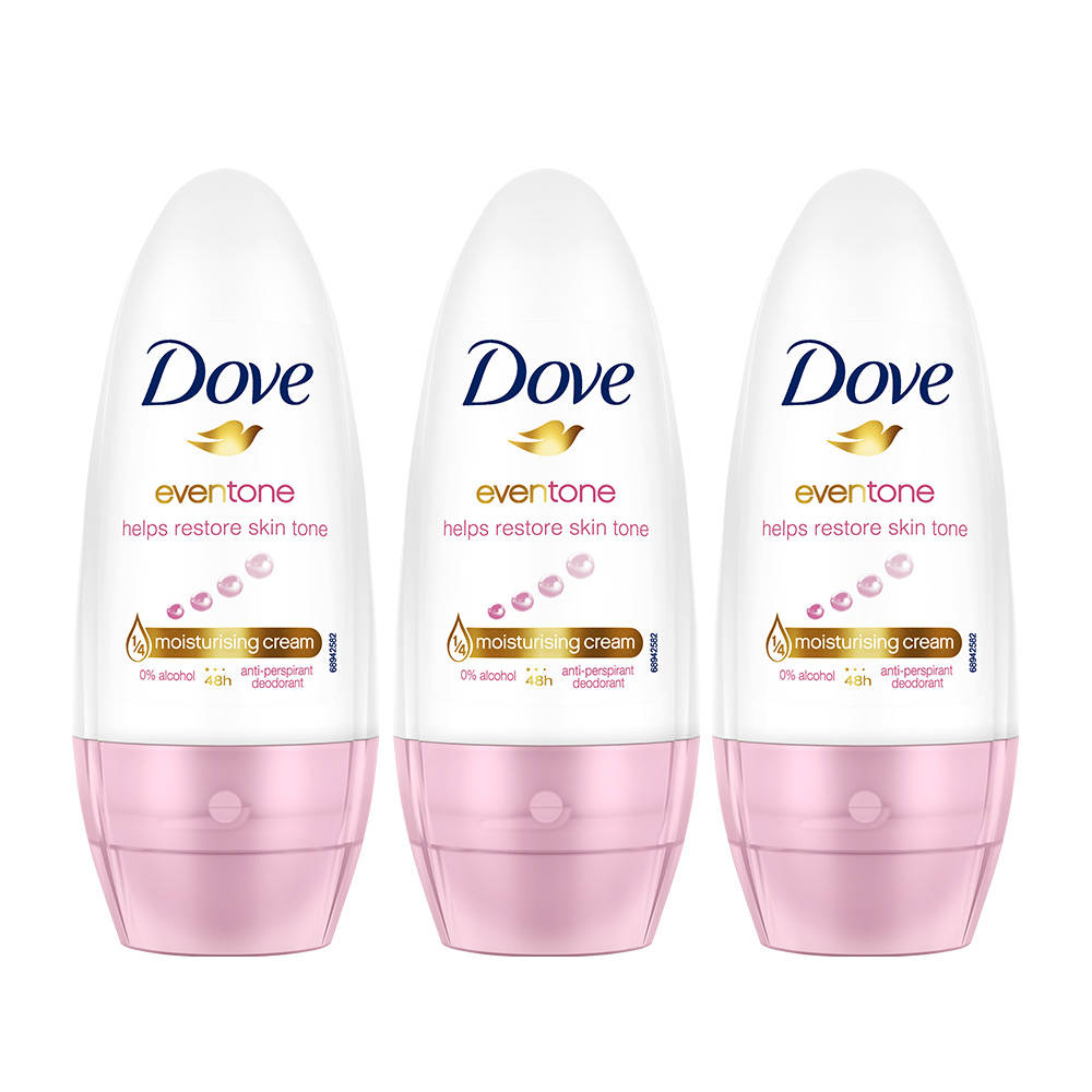 Dove Eventone Deodorant Roll On Pack Of 3