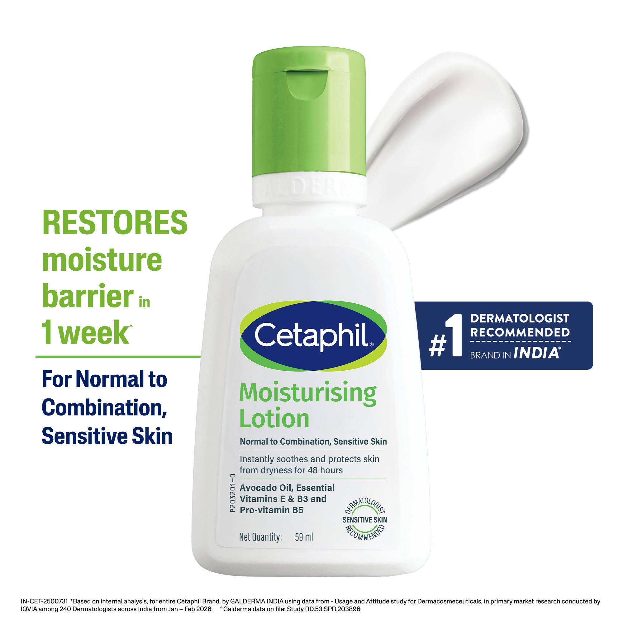 Cetaphil Moisturising Lotion For 48-Hour Hydration Restores Moisture Barrier In 1 Week