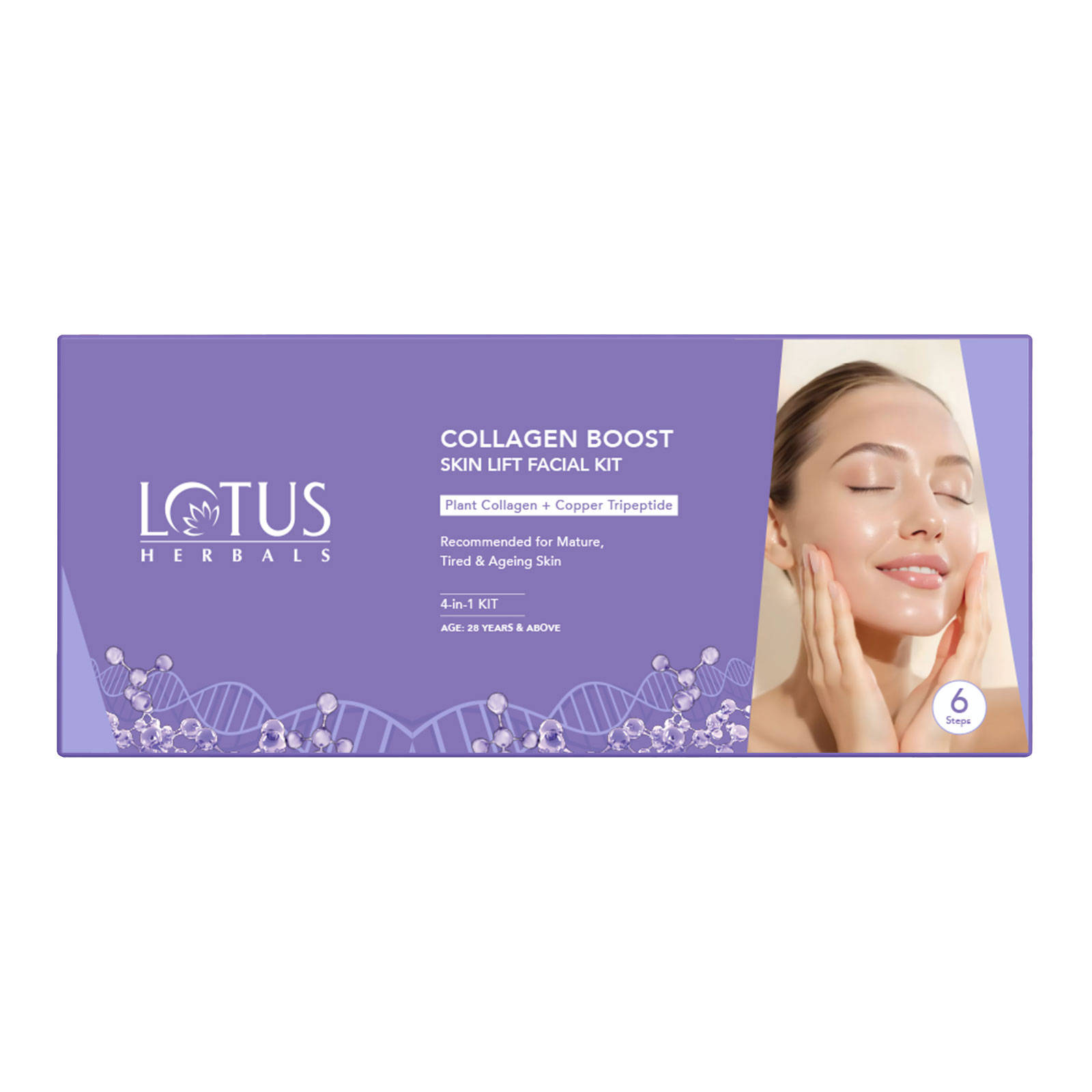 Lotus Herbals Collagen Boost Skin Lift Facial Kit - Pack of 4