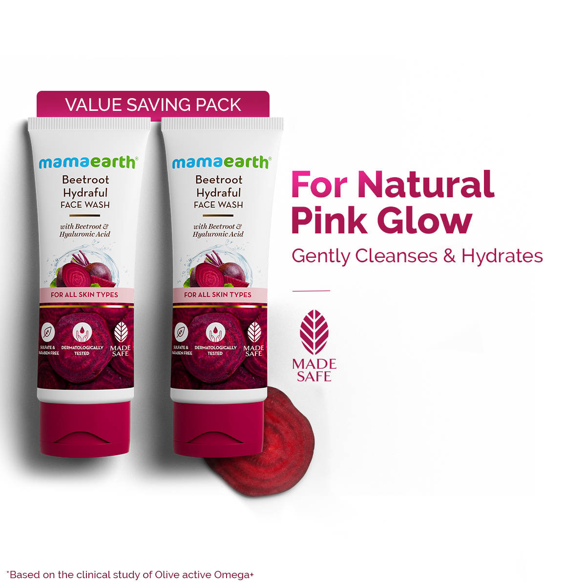 Mamaearth Beetroot Gentle Face Wash - Pack Of 2