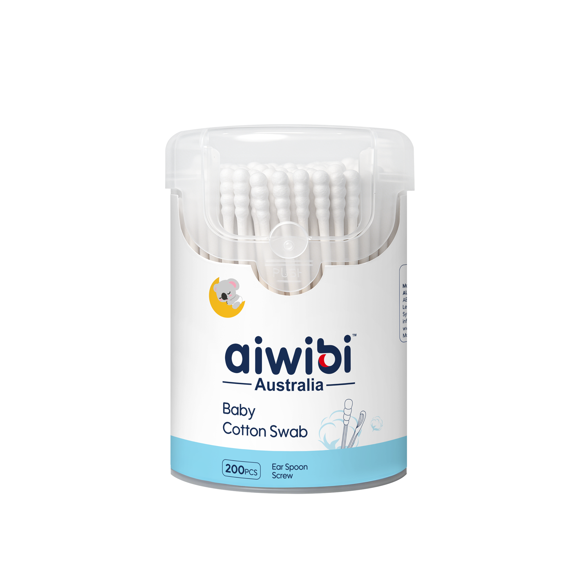 Aiwibi Cotton Swabs (Spiral + Spoon Shape) 200pcs