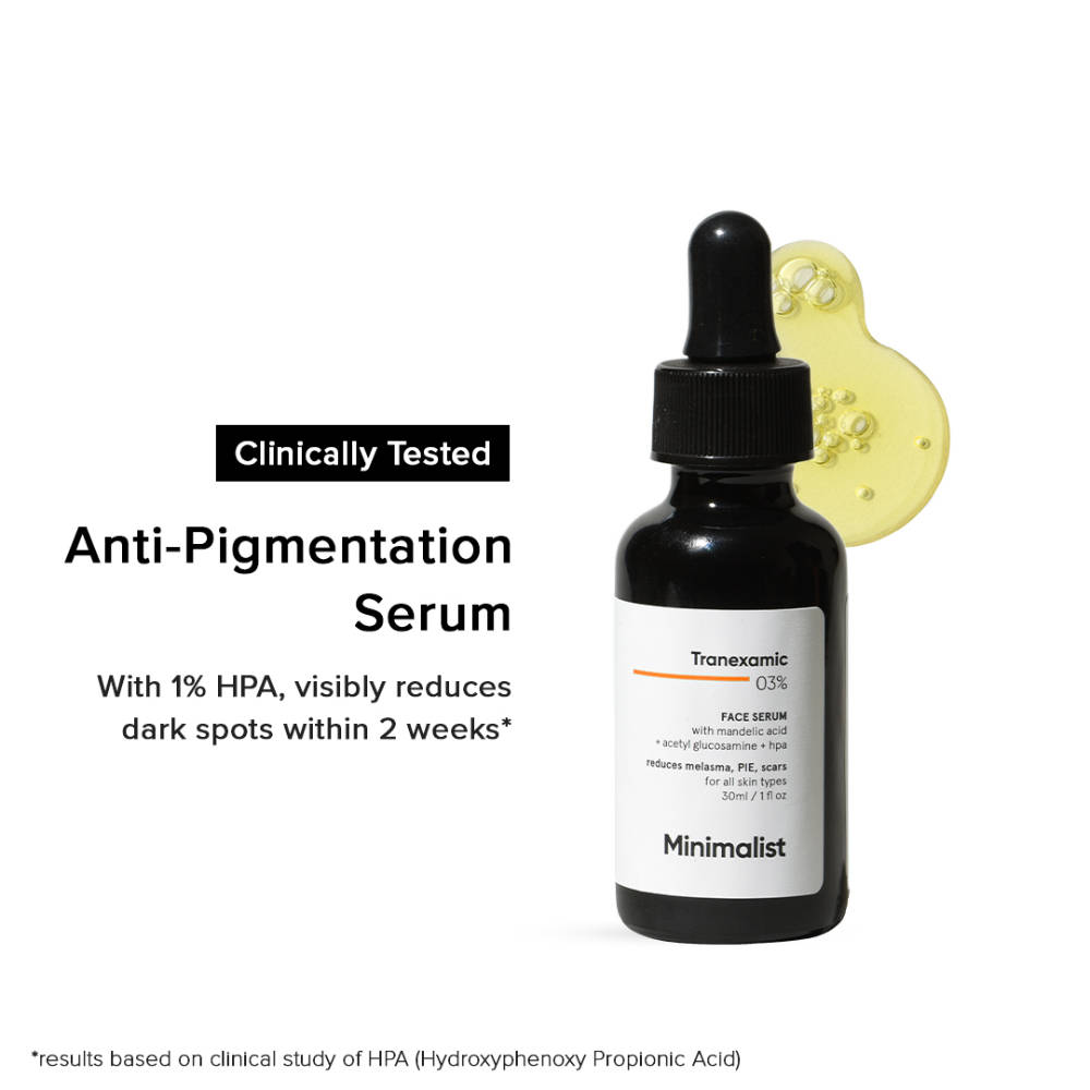 Minimalist 3% Tranexamic Acid Face Serum For Melasma- Acne Scars- Hyperpigmentation Or Erythema (PIH/PIE)