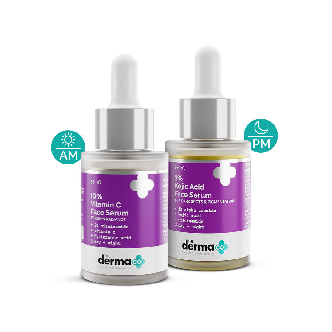 The Derma Co Pigmentation AM PM Regime Combo With Vitamin C(AM) And Kojic(PM)