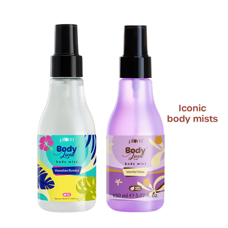 Plum Bodylovin' Vanilla & Beachy Vibes Body Mist Duo Super-refreshing Aloe-infused