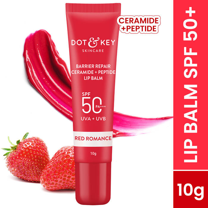 Dot & Key Ceramide & Peptide Barrier Repair SPF 50 PA+++ Tinted Lip Balm For Plump Lips