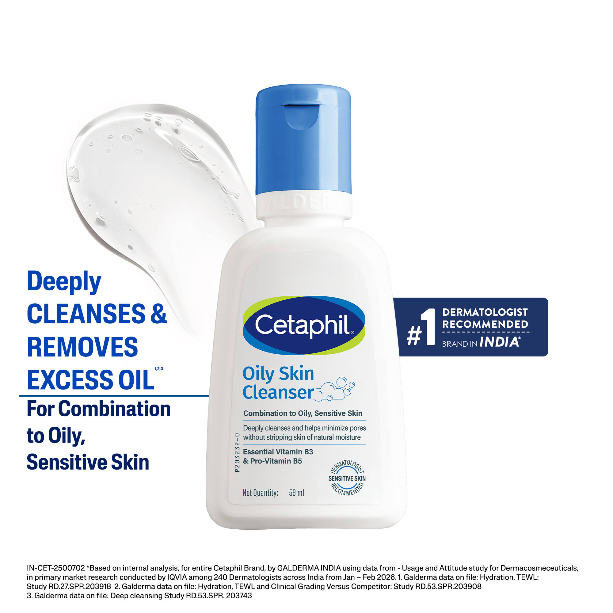 Cetaphil Oily Skin Cleanser - Cleanses & Removes Excess Oil For Combination, Oily Skin