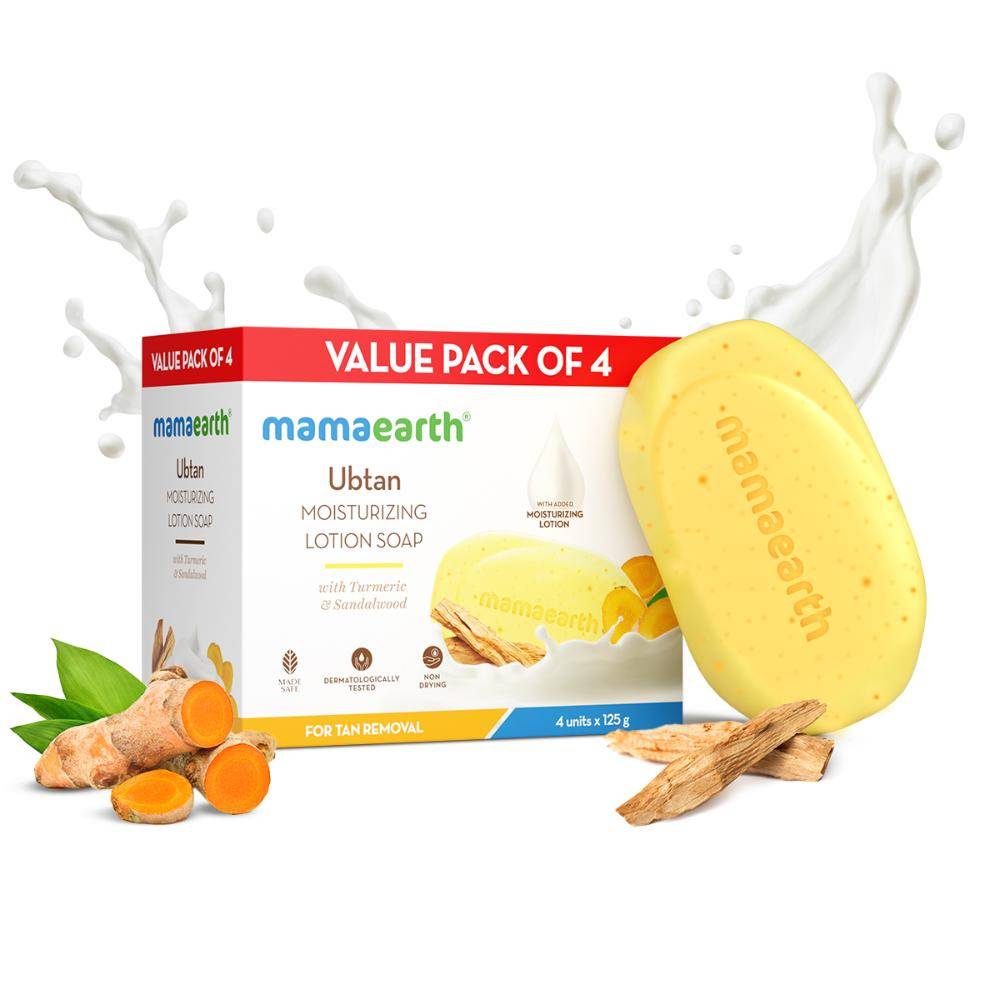 Mamaearth Ubtan Moisturizing Lotion Soap - Pack Of 4