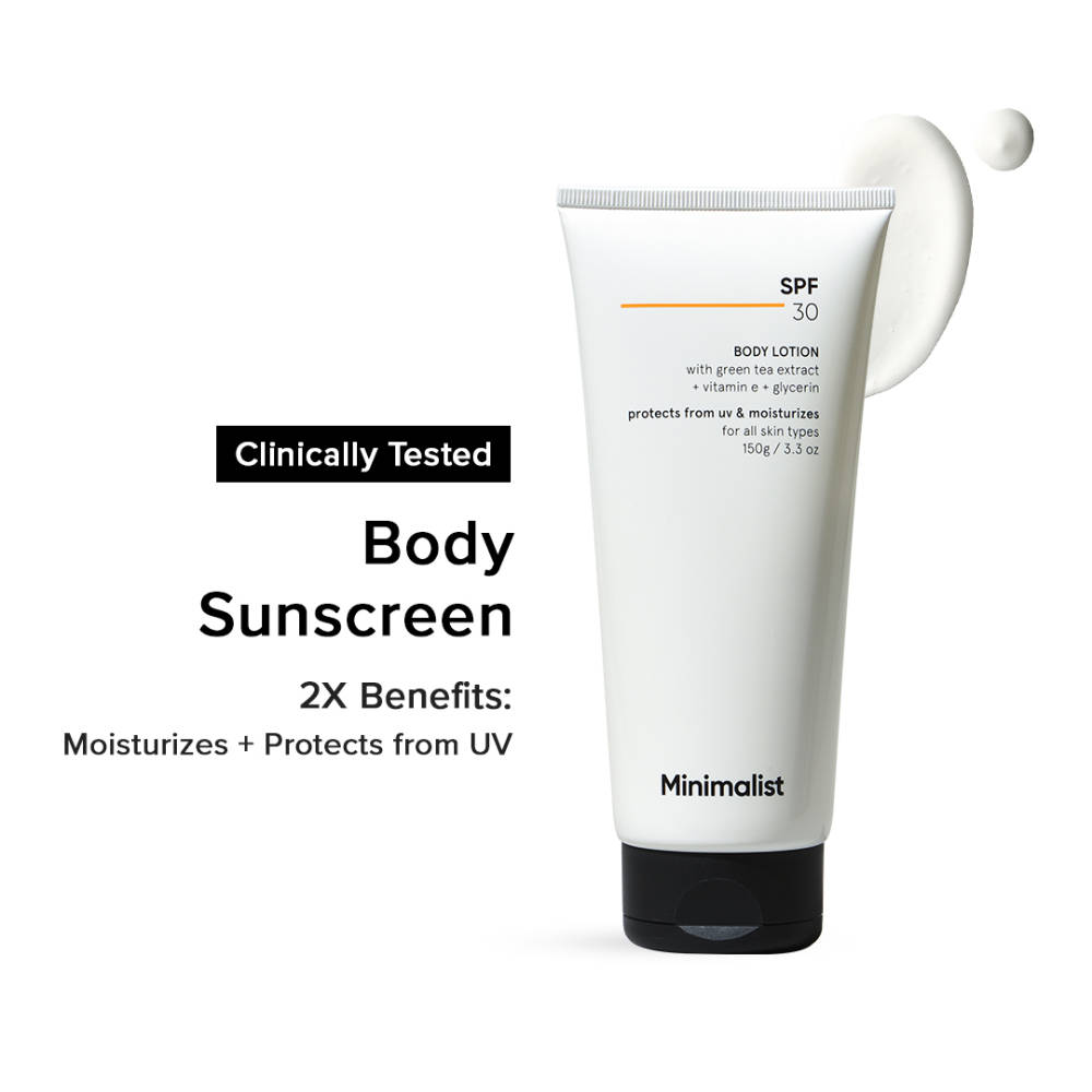 Minimalist SPF 30 Body Lotion With Vitamin E, Gylcerin & Green Tea Extract
