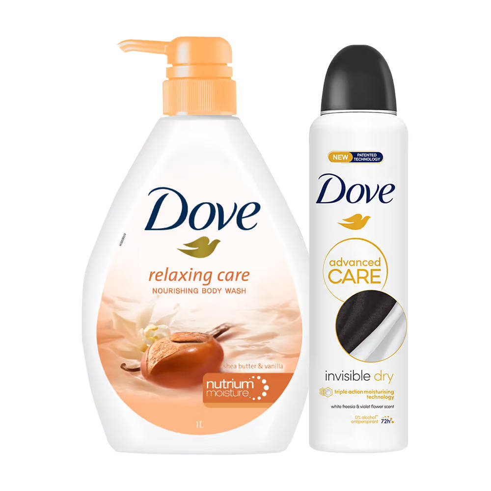 Dove Invisible Dry Deodorant & Relaxing Shea Butter Body Wash