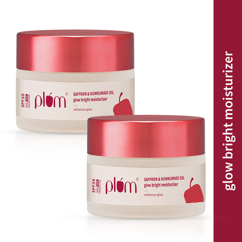 Plum Saffron & Kumkumadi Oil Glow Bright Moisturizer - Pack of 2