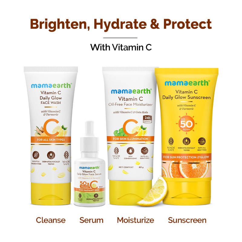 Mamaearth CSMS Vitamin C Daily Glow Summer Essential Combo