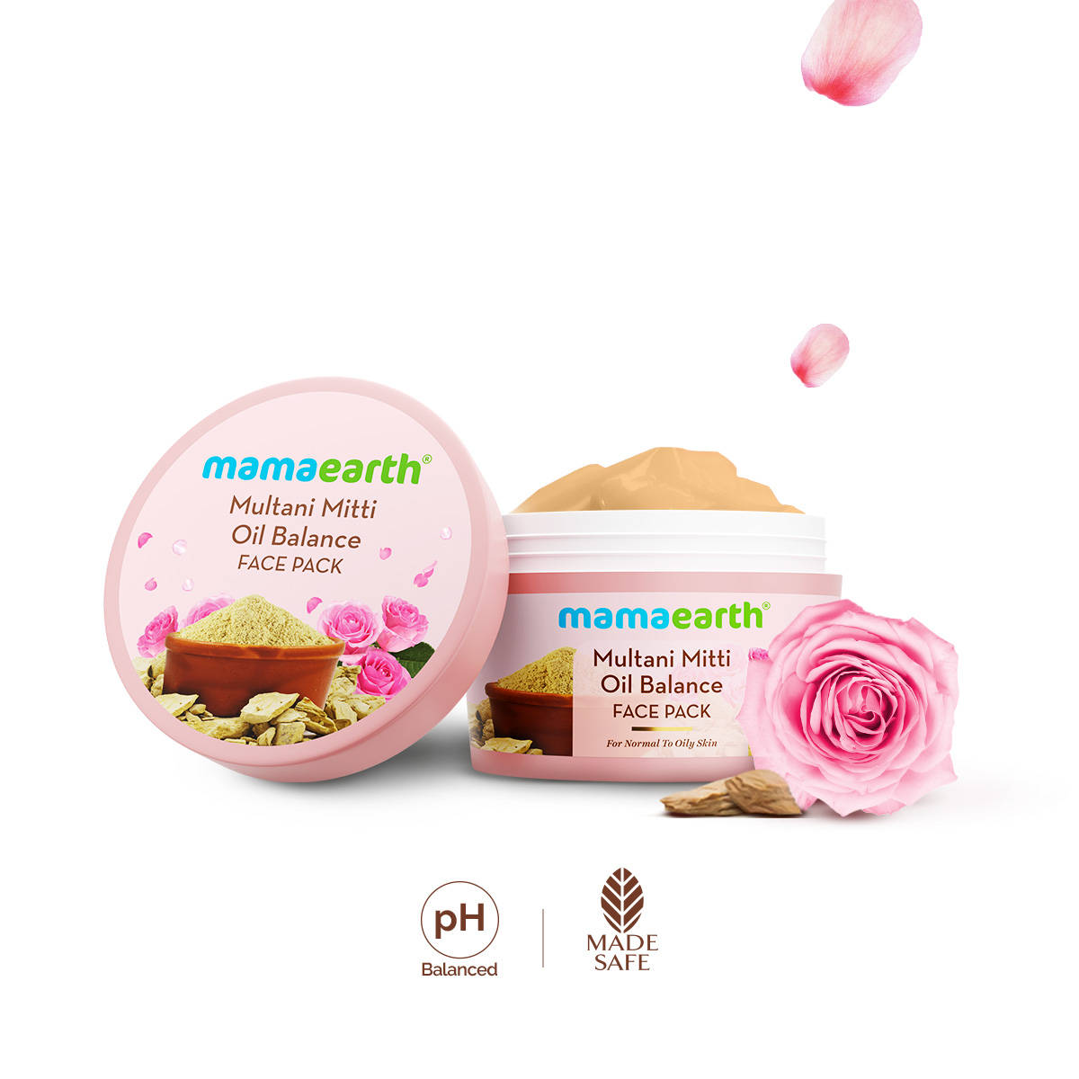 Mamaearth Multani Mitti Oil Balance Face Pack Controls Oil, Minimizes Pores & Gives Radiant Skin