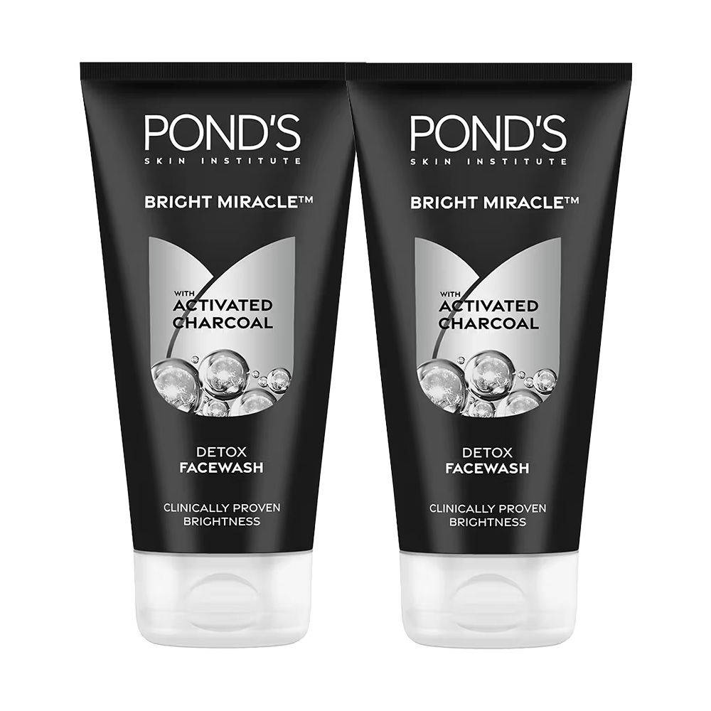 Pond's Ponds Pure Detox Anti - Pollution Purity Face Wash With Activated Charcoal - Pack Of 2