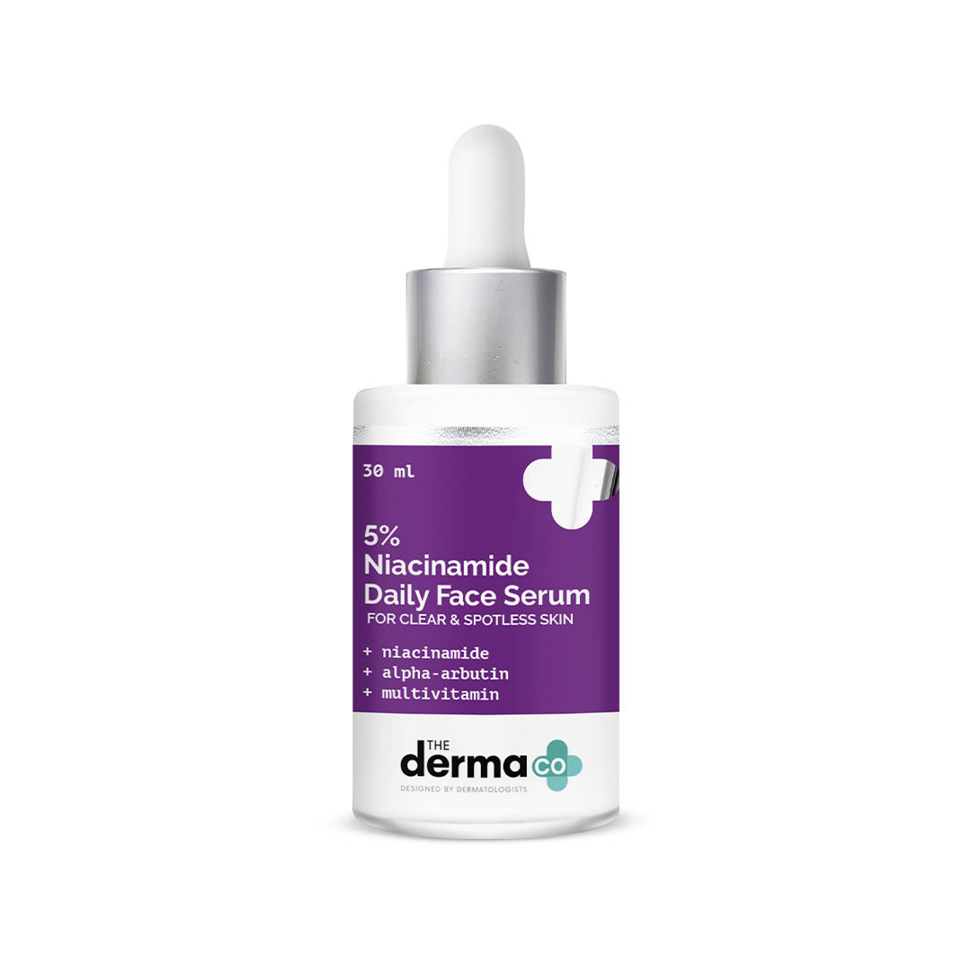 The Derma Co 5% Niacinamide Face Serum With Alpha Arbutin & Multivitamin For Clear & Spotless Skin