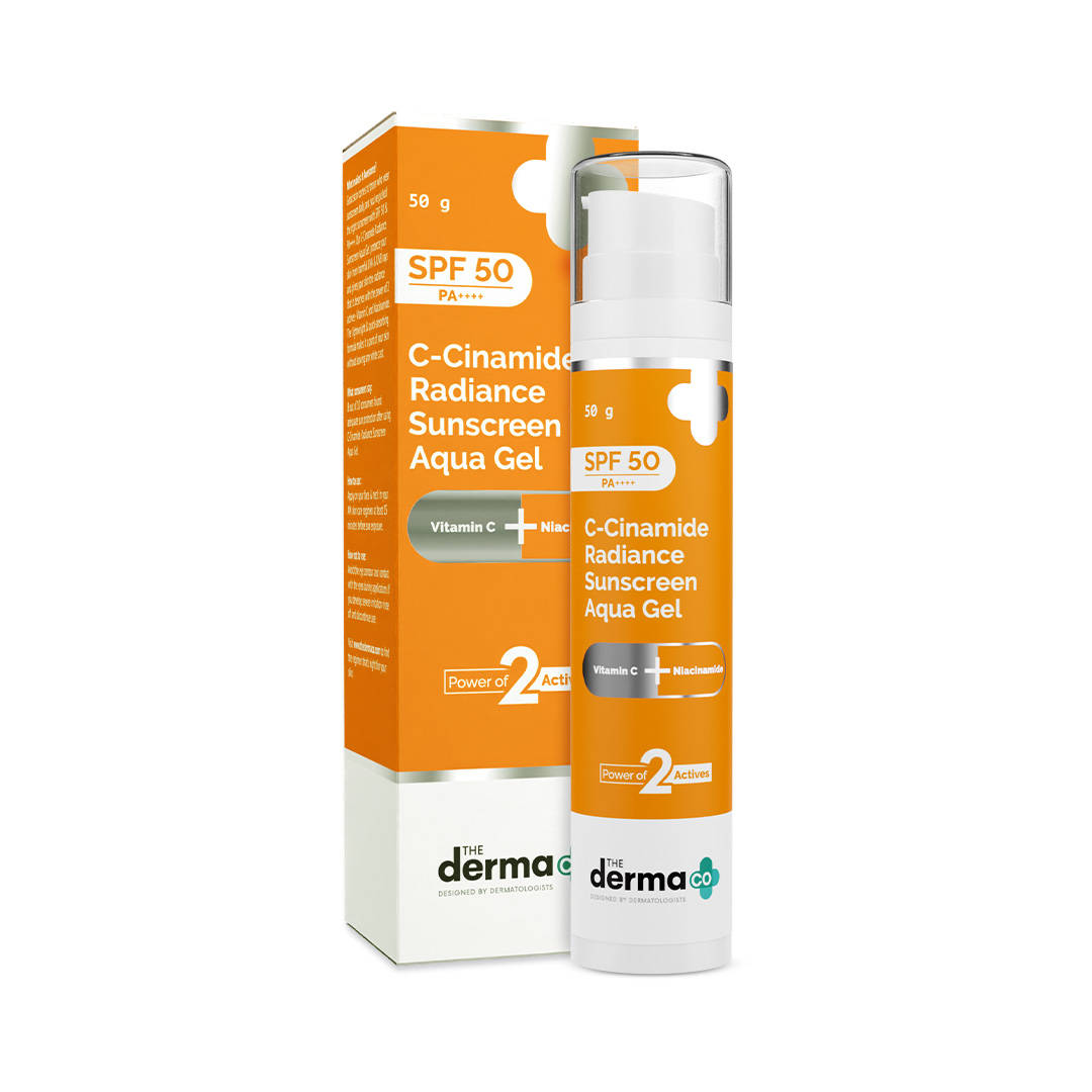The Derma Co C-Cinamide Sunscreen SPF 50 Aqua Gel PA++++ With Vitamin C & Niacinamide