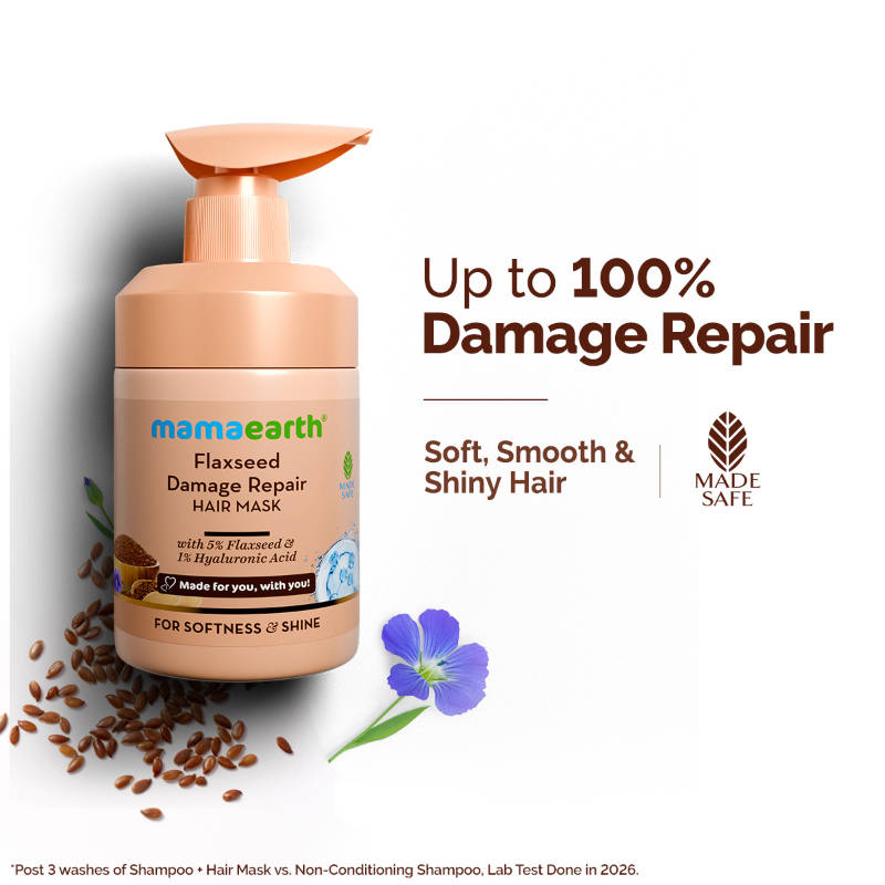 Mamaearth Flaxseed Damage Repair Hair Mask