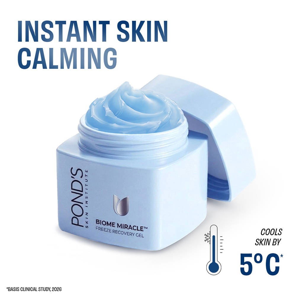 Pond's Ponds Biome Miracle Freeze Recovery Moisturizer Gel, for 95% Calmer Skin