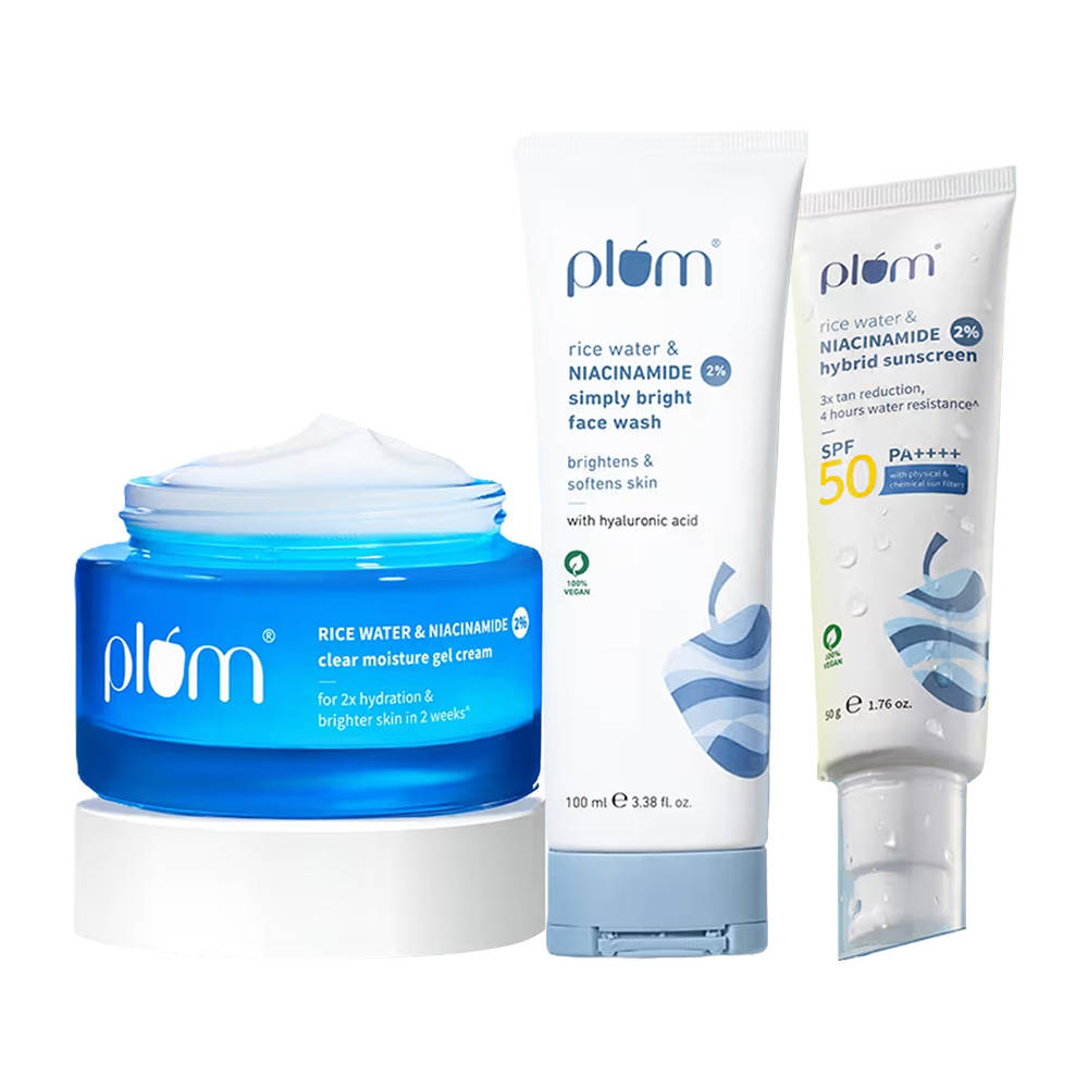Plum Niacinamide & Rice Water Brightening CMS Combo