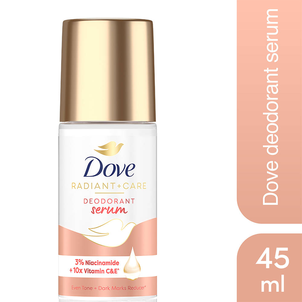Dove Radiant+Care Roll On Deodorant Serum With 3% Niacinamide & 10X Vitamin C & E
